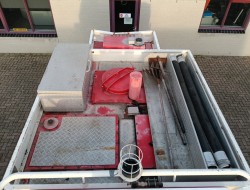 Mercedes-Benz Unimog U 5000 4x4 - (type 437.4) 4000 ltr -Lier, Winch -Feuerwehr Doppelkabine,Uberrollkafig - Camiva - Expeditievoertuig, Camper TT 4888