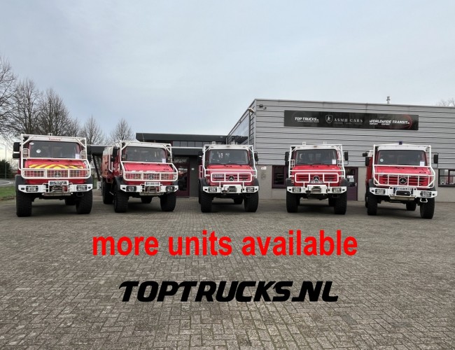 Mercedes-Benz Unimog U 5000 4x4 - (type 437.4) 4000 ltr -Lier, Winch -Feuerwehr Doppelkabine,Uberrollkafig - Camiva - Expeditievoertuig, Camper TT 4888