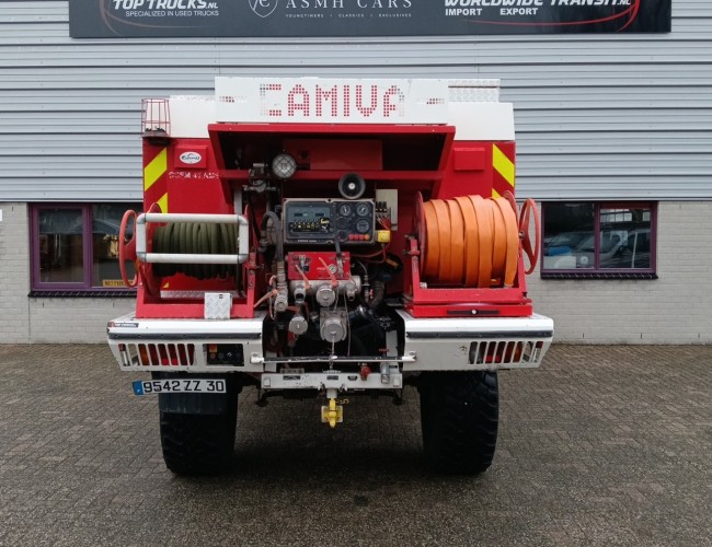 Unimog U 5000 Mercedes Benz -4x4 - (type 437.4) 4000 ltr -Wich -Feuerwehr Doppelkabine,Uberrollkafig - Camivar - Expeditievoertuig, Camper TT 4889