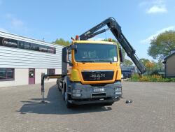 MAN TGS 35.360 8x2 - Hiab 16 TM Kraan, Machine transporter, Oprijwagen, afsleepwagen 6,27 T. lier TT 4832-B