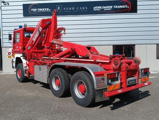 MAN 33.372 6x6 - 14TM Kraan, Crane, Kran - Haakarm, Hooklift, Abrolkipper - Big Axle - BB TT 4838