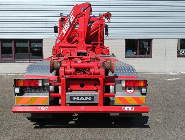 MAN 33.372 6x6 - 14TM Kraan, Crane, Kran - Haakarm, Hooklift, Abrolkipper - Big Axle - BB TT 4838