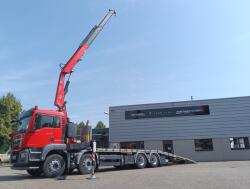 MAN TGS 35.360 8x2 - Fassi 23TM Kraan, Machine transporter, Oprijwagen, afsleepwagen 6.2T. lier TT 4842-A