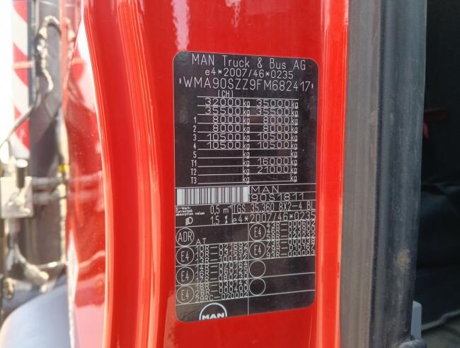 MAN TGS 35.360 8x2 - Fassi 23TM Kraan, Machine transporter, Oprijwagen, afsleepwagen 6.2T. lier TT 4842-A