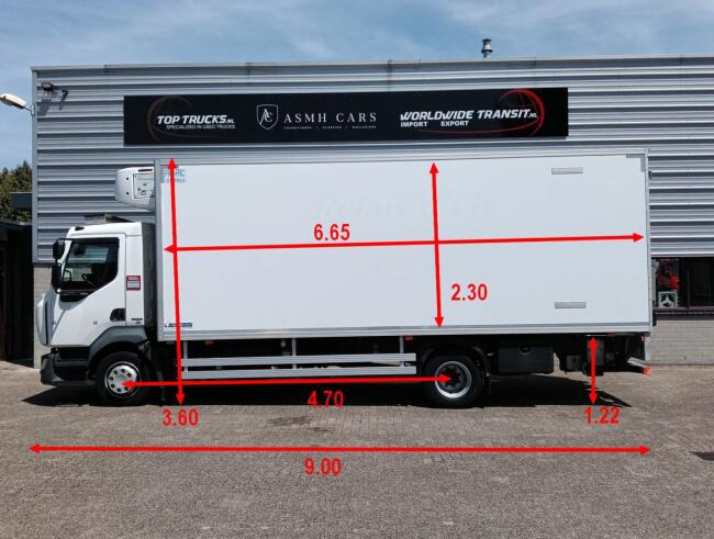 Renault D 210.12 Carrier Supra 850 MT, 2 Verdampers, Diepvries -30,  DHollandia Laadklep, LDW, Loadlift TT 4850