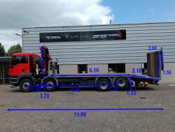 MAN TGS 35.360 8x2 - Fassi 23TM Kraan, Machine transporter, Oprijwagen, afsleepwagen 6.2T. lier TT 4849-A