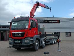 MAN TGS 35.360 8x2 - Fassi 23TM Kraan, Machine transporter, Oprijwagen, afsleepwagen 6.2T. lier TT 4849-A