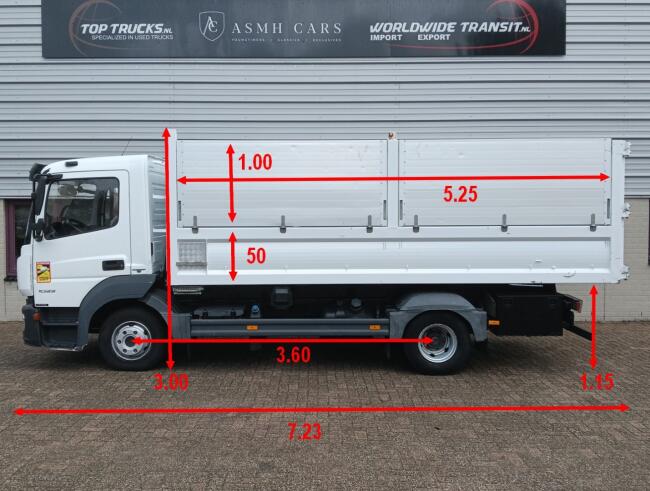Mercedes-Benz Atego 1023 Kipper, 2 compartimenten, Airco, Low km! TT 4869