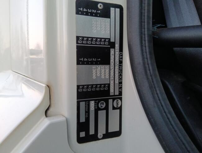 DAF FA CF 260 DHollandia Laadklep, Loadlift 2.000 kg, Schuifkap, Smart tacho TT 4885