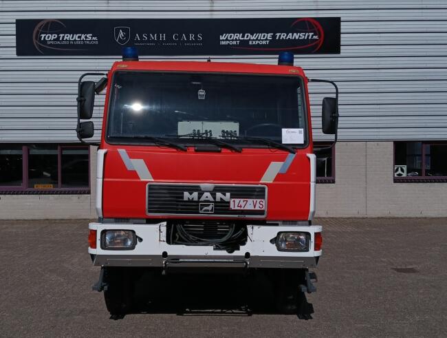 MAN 10.163 4x4 - Telmarem -Brandweer, Feuerwehr, Fire brigade- Crew Cab, Dubbele cabine - Expeditie, Camper TT 4909