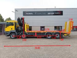 MAN TGS 35.500 8x2 - Hiab 37.7TM Kraan, Machine transporter, Oprijwagen, afsleepwagen 6.2T. lier TT 4936