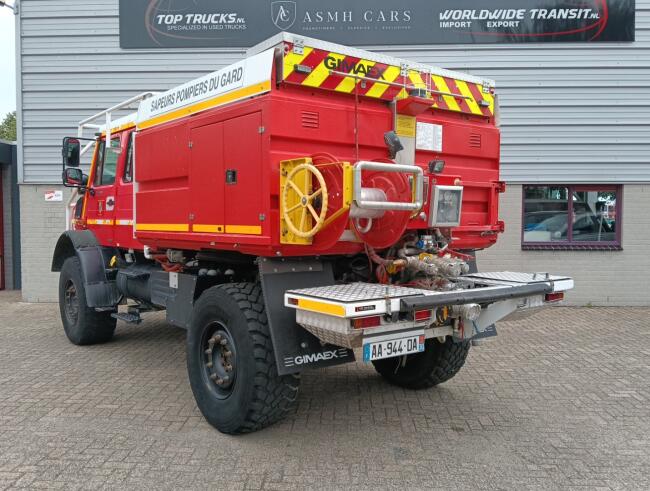 Mercedes-Benz Unimog U 5000 4x4 - (type 437.4) 3.900 ltr - Hydraulische Lier, Winch -Feuerwehr Doppelkabine,Uberrollkafig TT 4950