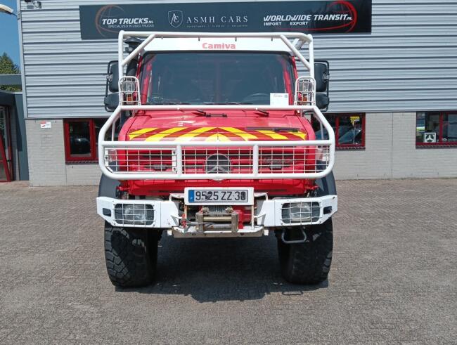 Unimog U 5000 4x4 - Mercedes-Benz (type 437.4) 4.000 ltr - Hydraulische Lier 6.t., Winch -Feuerwehr Doppelkabine,Uberrollkafig TT 4953