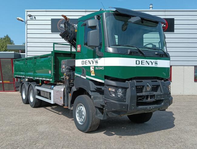 Renault K 460 6x6 -HIAB 18TM Kraan, Crane, Kran, Grue -Bladgeveerd, Grote assen TT 4963