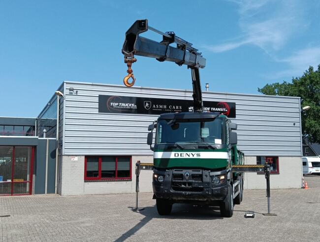 Renault K 460 6x6 -HIAB 18TM Kraan, Crane, Kran, Grue -Bladgeveerd, Grote assen TT 4963
