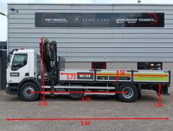 Renault Midlum 220 DCI Hiab 16 TM Kraan, Crane, Kran -Nieuwe APK, TUV -Handgeschakeld, Manuel TT 4966