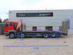 MAN TGS 35.360 8x2 - Fassi 16TM Kraan, Machine transporter, Oprijwagen, afsleepwagen 6.2T. lier TT 4973