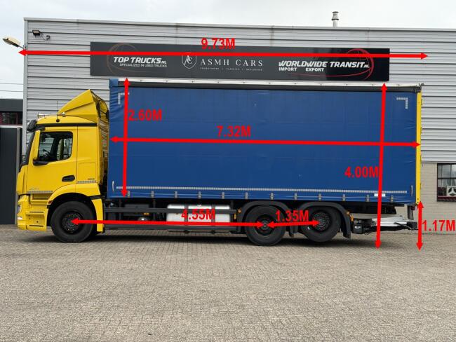 Mercedes-Benz Actros 2543 6x2 Retarder - Schuifzeil - Schuifdak - Lift-as - Laadklep - euro 6 TT 4981
