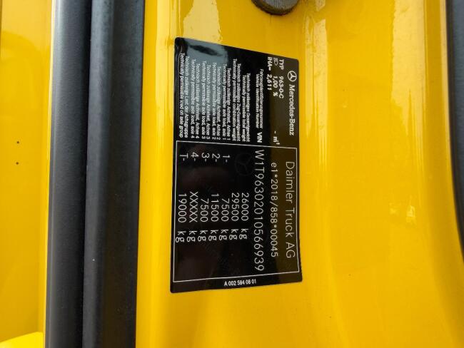 Mercedes-Benz Actros 2543 6x2 Retarder - Schuifzeil - Schuifdak - Lift-as - Laadklep - euro 6 TT 4981