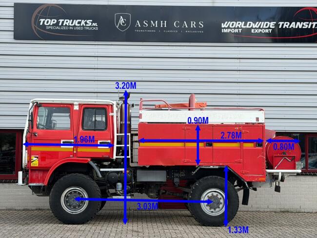 Renault M 210 Midliner 4x4 3.500 ltr watertank -Telma Brake - Rolbeugel -Brandweer -Feuerwehr -Fire brigade - Expeditie - Camper TT 5006